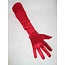 PartyXplosion Handschoenen - Rood - Satijn - 48cm