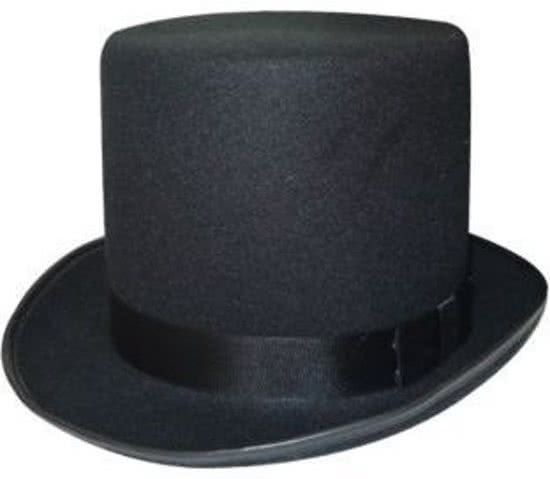 Hoed - Zwart - Hoge hoed - Deluxe