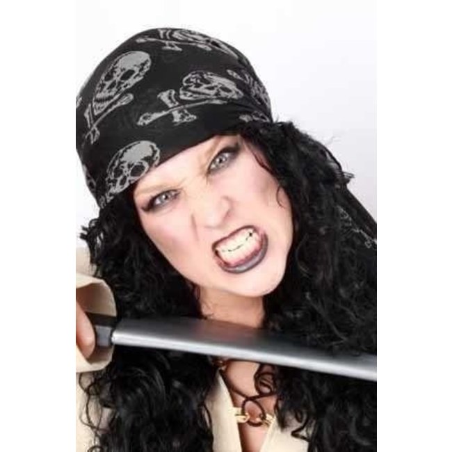 PartyXplosion Zakdoek - Bandana - Zwart - Piraat - 70x70cm