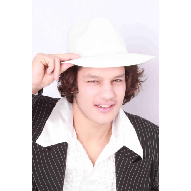 PartyXplosion Hoed - Wit - Al capone*