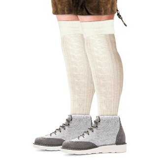 PartyXplosion Sokken - Tiroler - Lang - Ecru - Maat 43/46