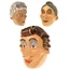 PartyXplosion Masker - Oma - 1st. - Willekeurig geleverd