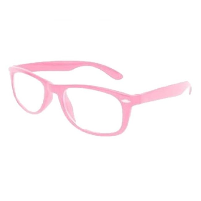 PartyXplosion Bril - Blues Brothers - Roze - Blank glas