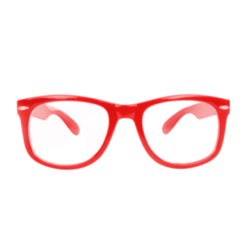 Bril - Blues Brother - Rood - Doorzichtig glas