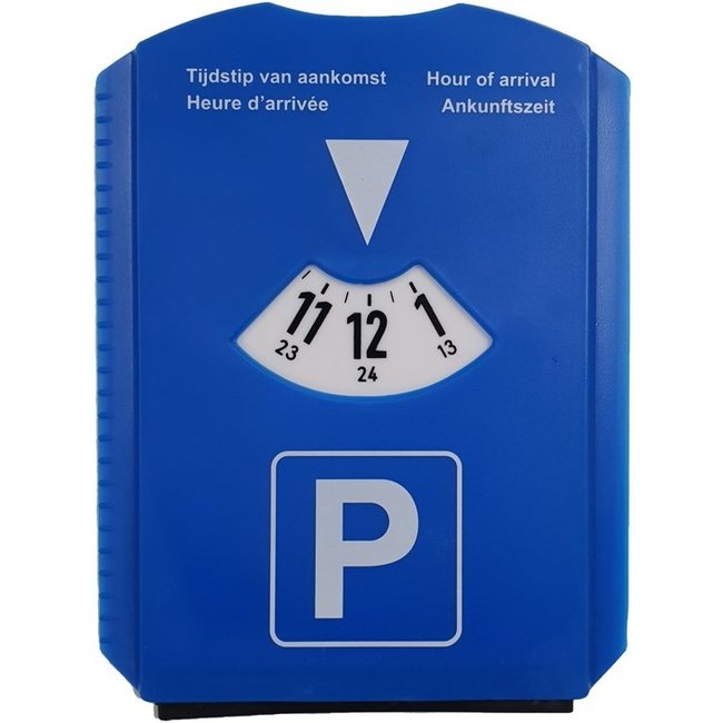 1234feest Parkeerschijf - Hard - Met ijskrabber, profielmeter, ruitenwisser & boodschappenmunt