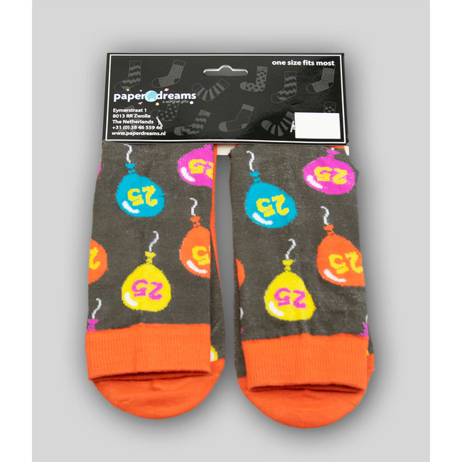 Paperdreams Sokken - 25 jaar! Party time! - Funny socks