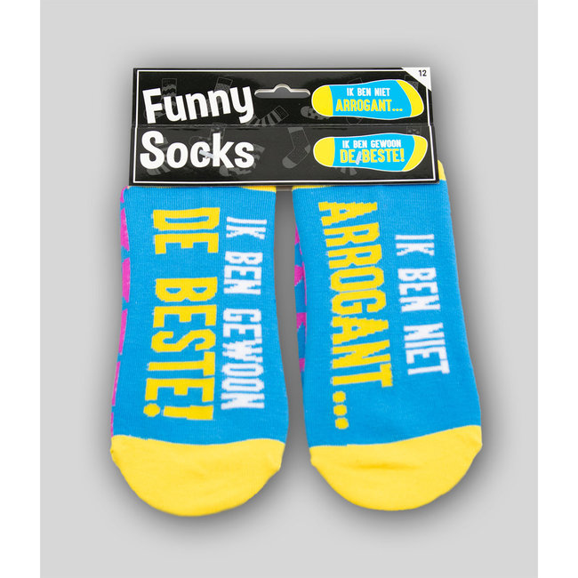 Paperdreams Sokken - Ik ben niet arrogant... Ik ben gewoon de beste! - Funny socks