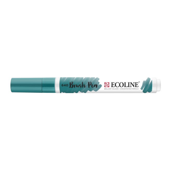 Royal Talens Ecoline - Brushpen - Blauw groen - Talens