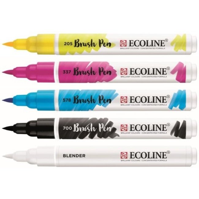 Royal Talens Ecoline - Brushpen Set - 5 Primair - Talens