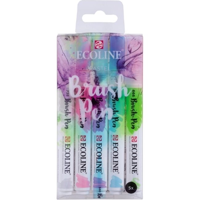Royal Talens Ecoline - Brushpen Set - 5 Pastel - Talens