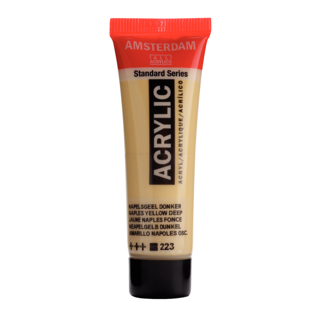 Royal Talens Verf - Acryl - 223 - Napels geel donker - Amsterdam - 20ml