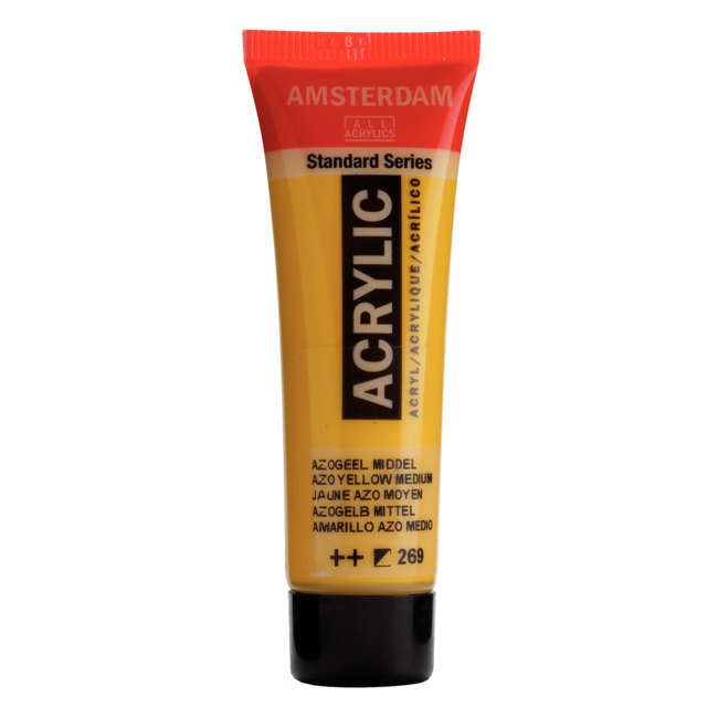Royal Talens Verf - Acryl - 269 - Azo geel middel -  Amsterdam - 20ml