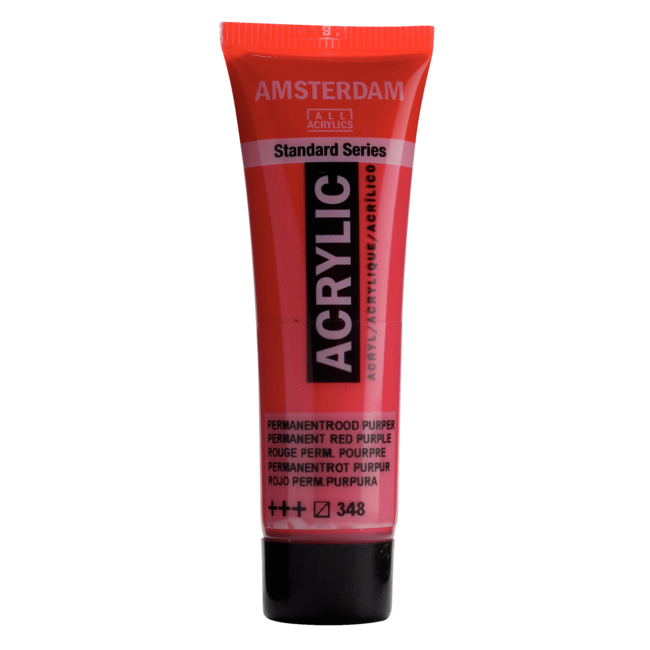 Royal Talens Verf - Acryl - 348 - Permanent rood purper - Amsterdam - 20ml