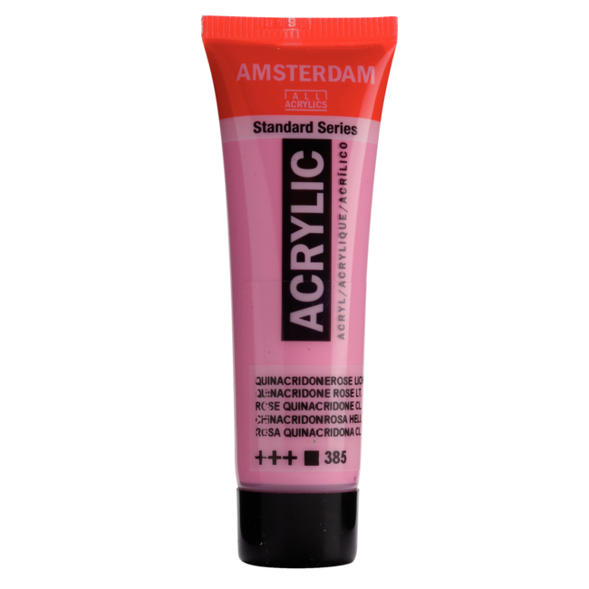 Royal Talens Verf - Acryl - 385 - Quinacridone roze licht - Amsterdam - 20ml