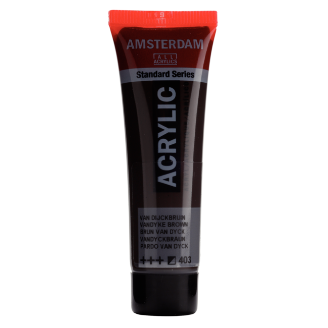 Royal Talens Verf - Acryl - 403 - Van Dijck bruin - Amsterdam - 20ml