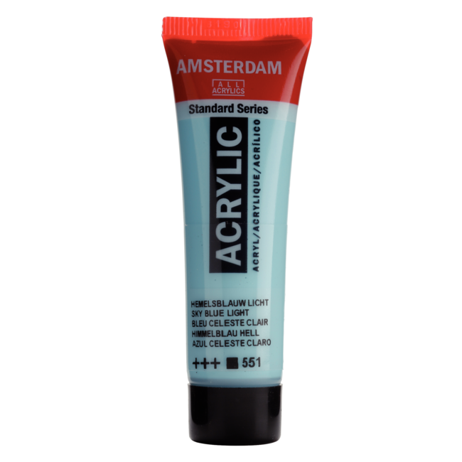 Royal Talens Verf - Acryl - 551 - Hemels blauw licht - Amsterdam - 20ml