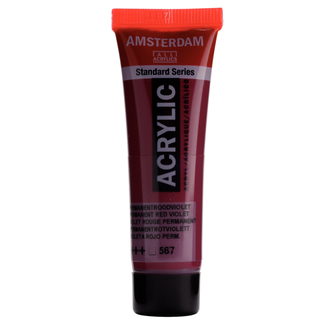 Royal Talens Verf - Acryl - 567 - Permanent rood violet - Amsterdam - 20ml