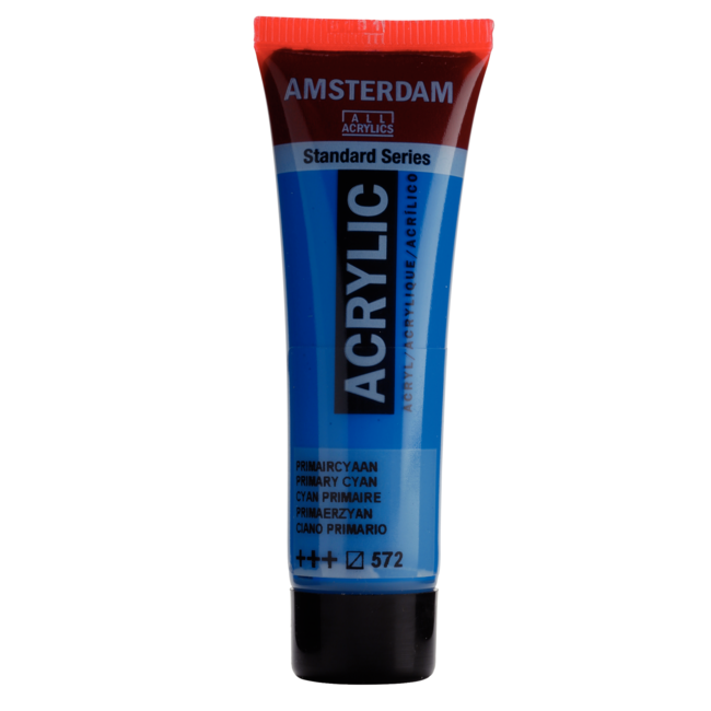 Royal Talens Verf - Acryl - 572 - Primair cyaan - Amsterdam - 20ml