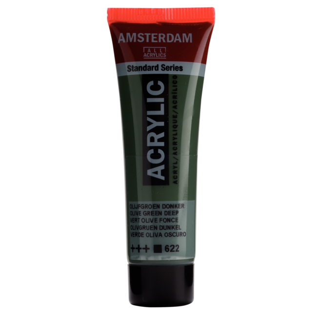 Royal Talens Verf - Acryl - 622 - Olijf groen donker - Amsterdam - 20ml