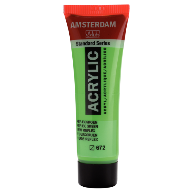 Royal Talens Verf - Acryl - 672 - Reflex groen - Amsterdam - 20ml
