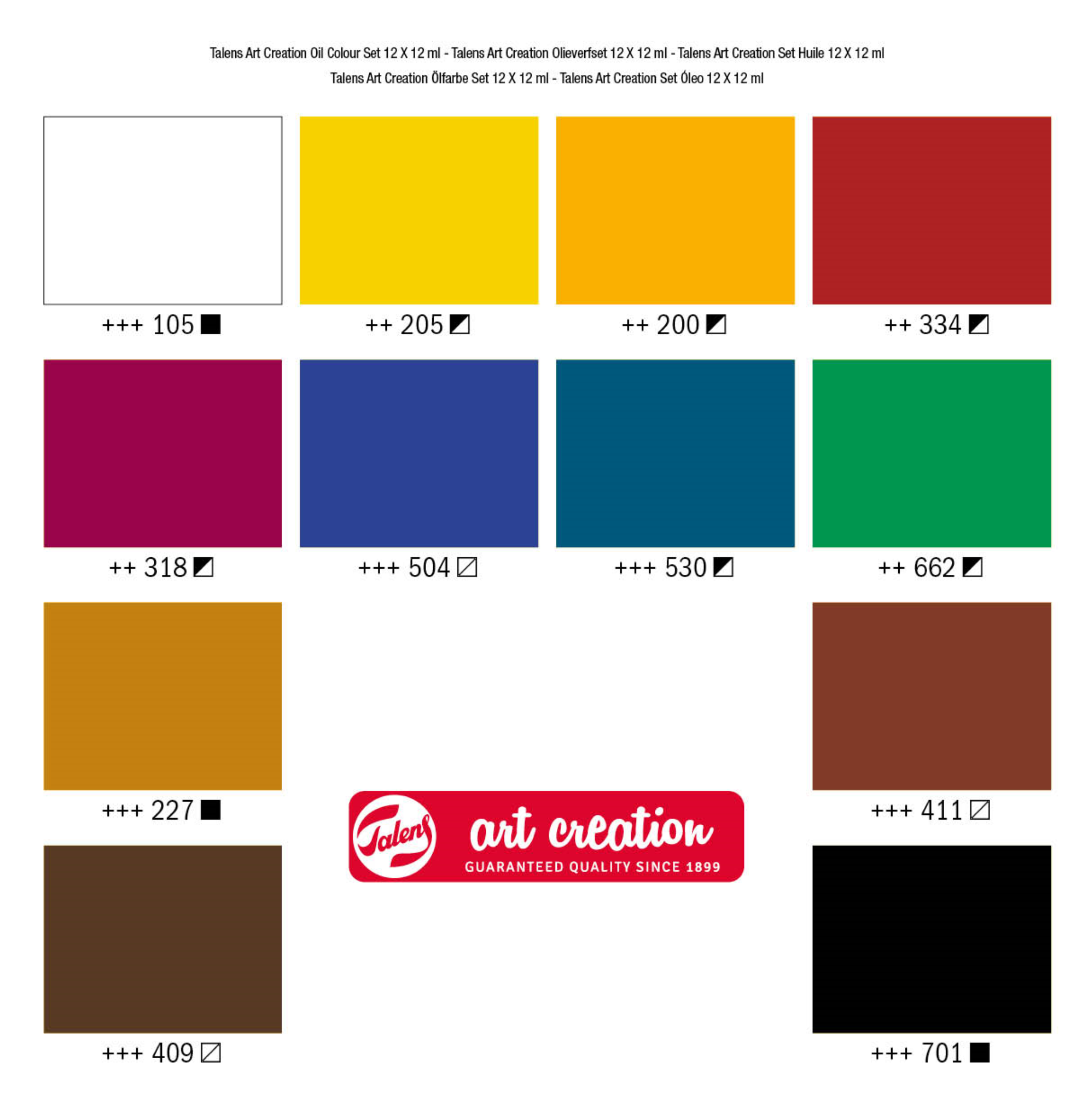 Olieverf set - Art Creation - 12x12 ml