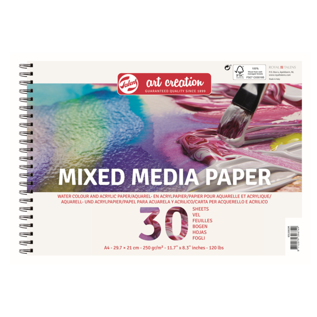 Royal Talens Mix Media Papier A4 - Art Creation - 30 Vellen - FSC-MIX