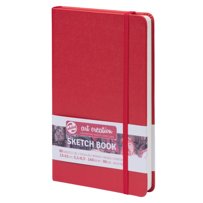 Royal Talens Schetsboek - Rood - 13x21cm - 140grams - Art Creation