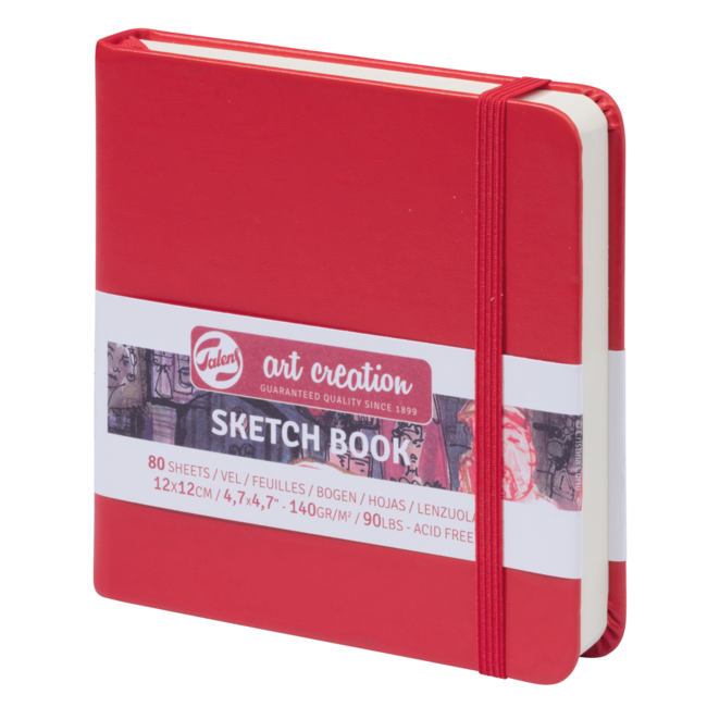 Royal Talens Schetsboek - Rood - 12x12cm - 140grams - Art Creation