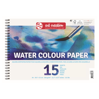 Royal Talens Aquarel Papier - A4 - 250gr. - 15 Vellen - Art Creation - FSCM80