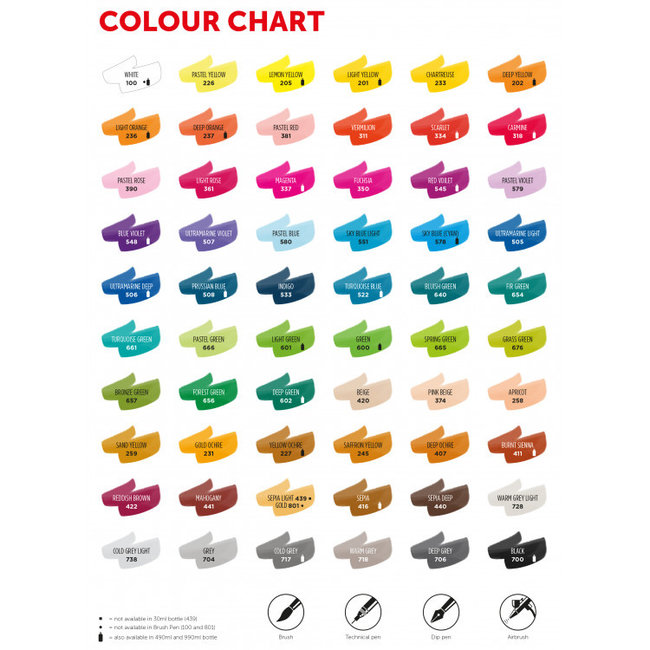 Royal Talens Ecoline Set - Additioneel - 5x30ml - Talens