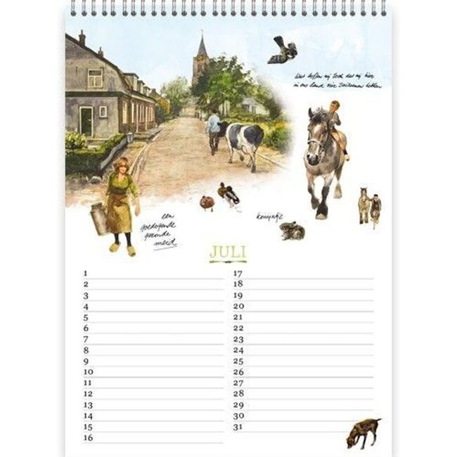 Comello Verjaardagskalender - Lang leve de boerderij - 18x25cm