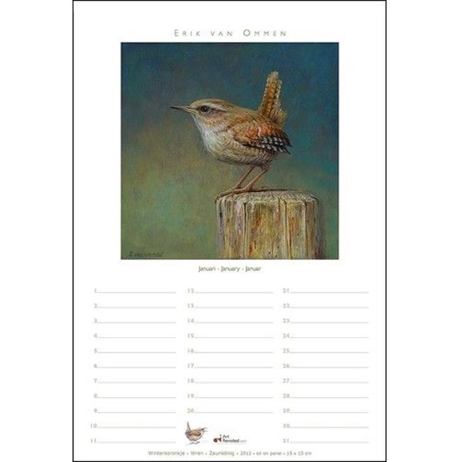 Art Revisited Verjaardagskalender - Birds - Erik van Ommen - A4