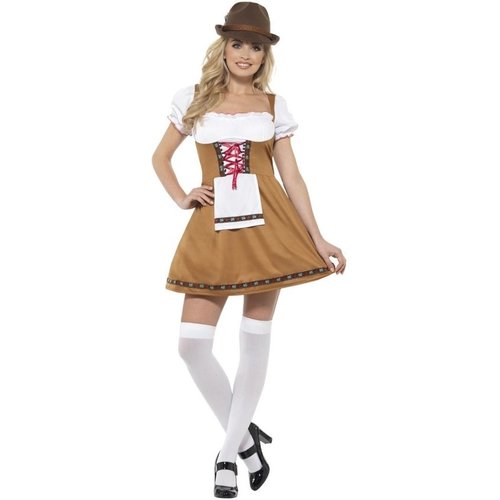 Smiffys Kostuum - Jurk - Biermeisje - Tirol - Bruin - M Smiffys Kostuum - Jurk - Biermeisje - Tirol - Bruin - M