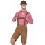 Smiffys Kostuum - Oktoberfest - Tirol - Lederhose & shirt - Bruin, rood - XL