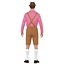 Smiffys Kostuum - Oktoberfest - Tirol - Lederhose & shirt - Bruin, rood - XL