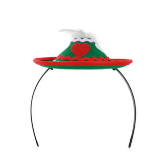 PartyXplosion Hoed - Groen - Oktoberfest - Op diadeem