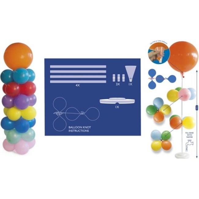 Folat Pilaar voor ballonnen - Met standaard - 135cm - Zonder ballonnen