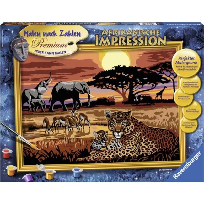 Ravensburger - Schilderen op nummer - Afrikaanse - 40x30cm - 1234feest.nl