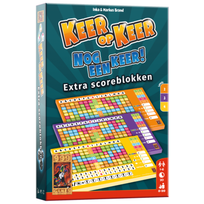 999 Games Spel - Dobbelspel - Keer op keer - Nog een keer - Scoreblok - 3st. - 8+