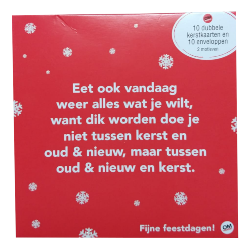 Comello - Kaarten - Kerst - Omdenken - Versie 1 - 10st. Comello - Kaarten - Kerst - Omdenken - Versie 1 - 10st.