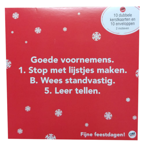Comello - Kaarten - Kerst - Omdenken - Versie 4 - 10st. Comello - Kaarten - Kerst - Omdenken - Versie 4 - 10st.