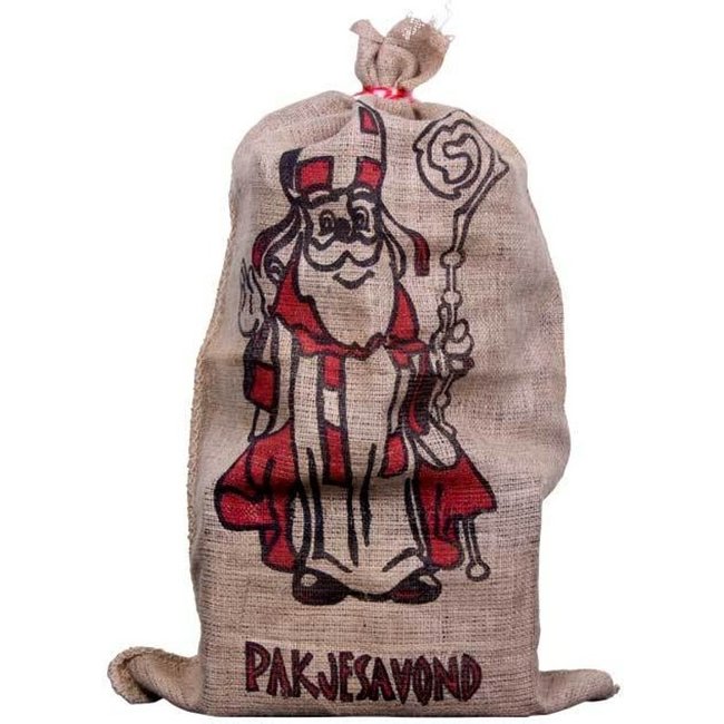 Haza-Witbaard De zak van Sinterklaas - 60x102cm - Rood & zwart