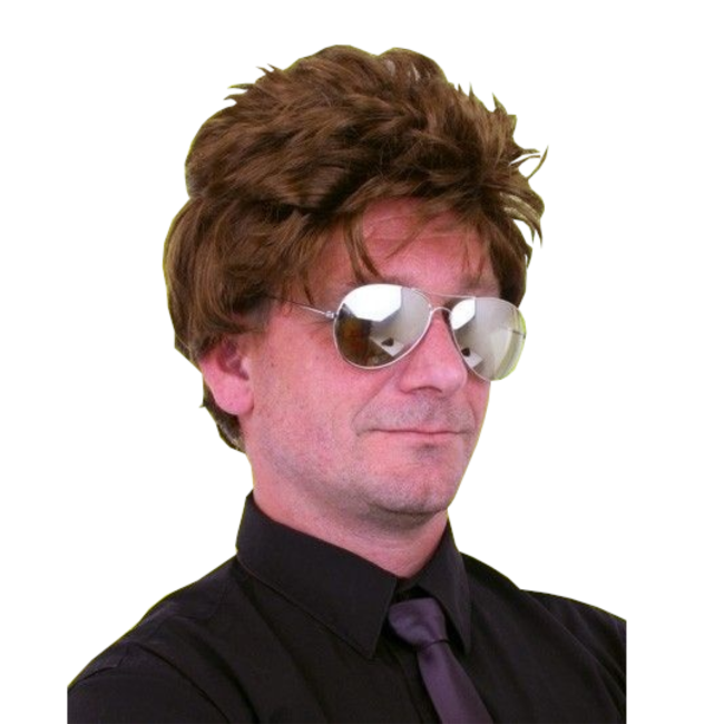 PartyXplosion Pruik - Bruin - Harry