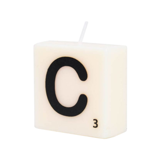 Paper Dreams Cijfer- / letterkaarsje - Scrabble - C