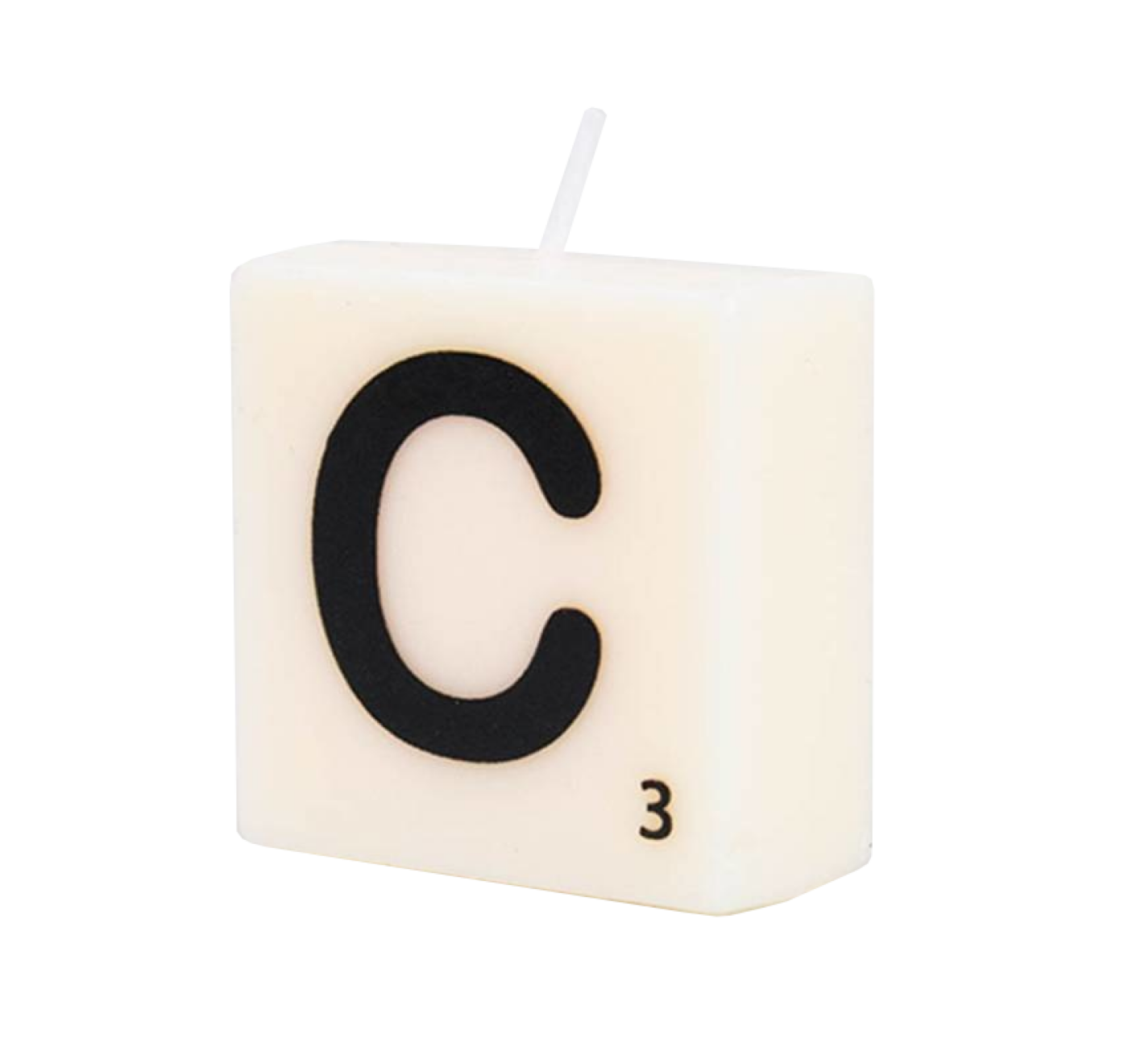 Cijfer- / letterkaarsje - Scrabble - C