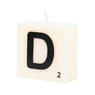 Paper Dreams Cijfer- / letterkaarsje - Scrabble - D