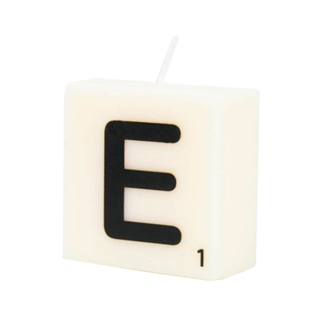 Paper Dreams Cijfer- / letterkaarsje - Scrabble - E