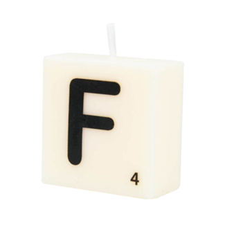 Paper Dreams Cijfer- / letterkaarsje - Scrabble - F