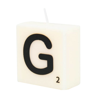 Paper Dreams Cijfer- / letterkaarsje - Scrabble - G