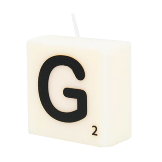 Paperdreams Cijfer- / letterkaarsje - Scrabble - G